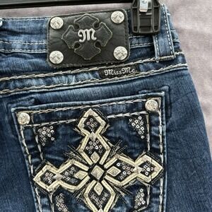 Miss Me Jeans Womens 28x28 Bootcut Signature Embroidered